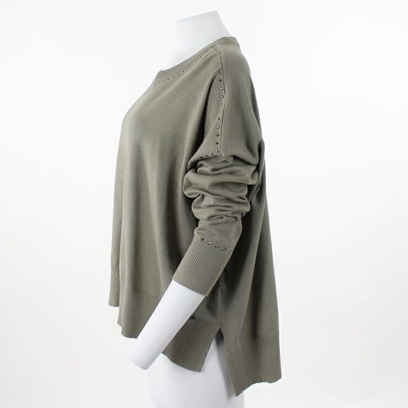 DKNY Stud-Trim High-Low Sweatshirt Gogo Pink XL - Picture 4 of 5